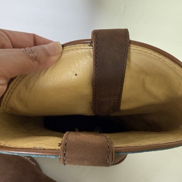 Justin‎ Big Bucks 11” Western Square Toe Walnut Boots Men Size 12D NEW Vibram - Picture 13 of 14